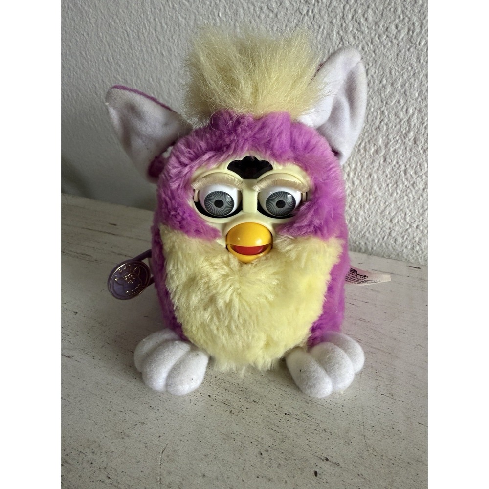 Rare 1998 Tiger Electronics Furby Baby "Spring Time" Yellow Purple